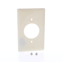 Hubbell "Office White" 1.60" UNBREAKABLE Locking Receptacle Wallplate Outlet Cover NP720OW