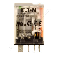 Eaton D7 Plug-In Power Relay DPDT 240VAC Coil 15A 15,720 Ohm Full Featured D7PF2AB