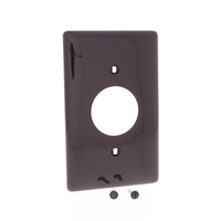 Hubbell Brown 1.406" UNBREAKABLE Nylon Receptacle Wallplate 1-Gang Outlet Cover NP7