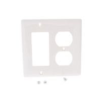 Hubbell "Office White" Decorator/Rocker/GFCI Outlet Cover UNBREAKABLE Duplex Receptacle Wallplate NP826OW