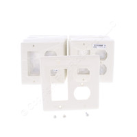 25 Hubbell Office White Decorator GFCI GFI 2-Gang Cover Duplex Outlet Receptacle Wallplate NP826OW