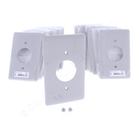 25 Hubbell Gray 1.406" UNBREAKABLE Nylon Receptacle Wallplates 1-Gang Outlet Cover NP7GY