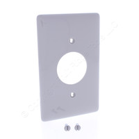 Hubbell Gray 1.406" UNBREAKABLE Nylon Receptacle Wallplate 1-Gang Outlet Cover NP7GY