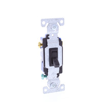 New Eaton Brown Residential Toggle Light Switch 3-WAY 15A 120V Bulk 1303-7B