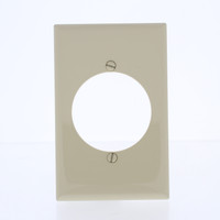 Eaton Ivory Mid-Size UNBREAKABLE 30/50A 2.15" Dia. Power Outlet Cover Receptacle Wallplate PJ724V