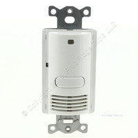 Hubbell White Occupancy Sensor Switch Ultrasonic Adaptive 120/277V AU2000W1