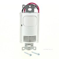 Hubbell White Occupancy Sensor Switch Adaptive PIR/US 120/277V 1000ft� AD2000W1N