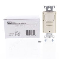 Hubbell Lt Almond Occupancy Sensor Switch Adaptive PIR 2-Circuit AP2000LA2