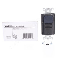 Hubbell Black Occupancy Sensor Switch Adaptive PIR 2-Circuit 120/277V AP2000BK2