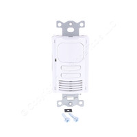 Hubbell White Vacancy Sensor Switch Adaptive PIR/US 2 Circuit 120/277V AD2001W22