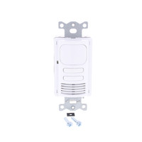 Hubbell White Vacancy Sensor Switch Adaptive PIR/US 2 Circuit 120/277V AD2001W22