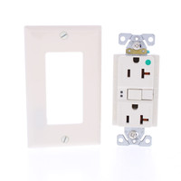 Eaton Lt Almond Hospital Grade Self-Testing GFCI Outlet Receptacle SGFH20LA
