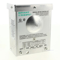 Bryant Motor Disconnect 3-Pole 30A 3Ø NEMA 3R Manual Starter Non-Fused 30303D