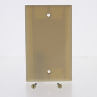Eaton Ivory Thermoset Standard 1-Gang Blank Cover Wallplate Box Mounted 2129V