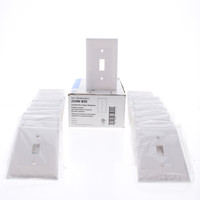 25 Eaton 1-Gang White Toggle Switch Residential Wallplate Plastic Covers 2134W