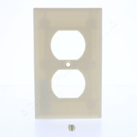 Eaton Ivory 1-Gang Duplex Outlet Receptacle Cover Standard Wall Plate 2132V
