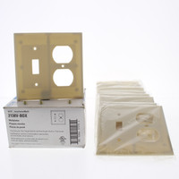 10 Eaton Ivory Toggle Switch Plate Receptacle Outlet Covers 2G Wallplates 2138V