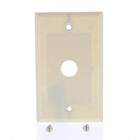 Eaton Ivory Telephone/Coaxial Cable Wallplate Cover .625" Hole 2159V