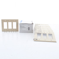 15 Eaton Ivory 3G Decorator UNBREAKABLE Mid-Size Wallplate Rocker Covers PJ263V