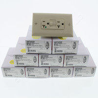 10 P&S Ivory Self-Testing Hospital Grade GFCI Receptacle Outlets 20A 2097HGNAI