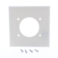 Leviton UNBREAKABLE White 2.15" Receptacle Wallplate Nylon Outlet Cover Dryer Range Welder 80726-W