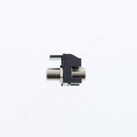 Legrand On-Q Black Keystone Coaxial Cable Jack Nickel F-Type Recessed WP3481-BK