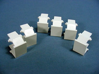 6 New Leviton White Quickport Wallplate Snap-In Blank Filler Plate Inserts 41084-BWB 41084-W