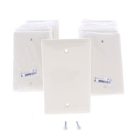 25 Hubbell "Office White" 1G Blank Unbreakable Covers Box Mount Wallplate NP13OW