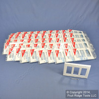 50 Leviton White Decora 3G Flush Unbreakable Wallplate GFCI GFI Covers 80411-NW