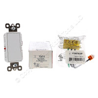 P&S White PlugTail Decorator Single Pole Rocker Switch w/Harness 20A PT2621-W