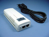 Leviton White Power Over Ethernet Midspan 1 Port Managed Panel PoE 100-M3001-1UB