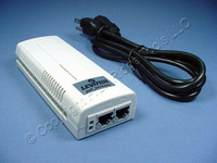 Leviton White Power Over Ethernet Midspan 1 Port Managed Panel PoE 100-M3001-1UB