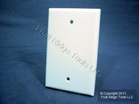 New Leviton White 1-Gang Blank MIDWAY Box Mount Plastic Wallplate Cover 80514-W