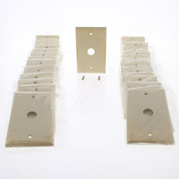 25 Eaton Ivory Telephone Coaxial Cable Thermoset Wallplate Covers .625" Hole 2159V