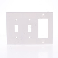 Eaton White Standard Switch Cover Decorator GFCI GFI Thermoset Wallplate 2173W