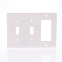 Eaton White Standard Switch Cover Decorator GFCI GFI Thermoset Wallplate 2173W