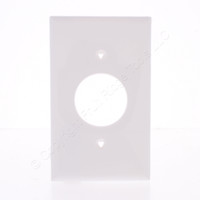 Eaton White Standard 1-Gang 1.406" UNBREAKABLE Single Outlet Receptacle Wallplate Cover 5131W