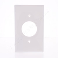 Eaton White Standard 1-Gang 1.406" UNBREAKABLE Single Outlet Receptacle Wallplate Cover 5131W