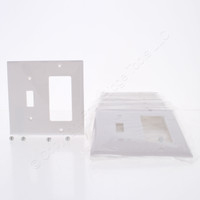 10 Eaton White Unbreakable Toggle Switch Plate Decorator Cover Wallplates 5153W