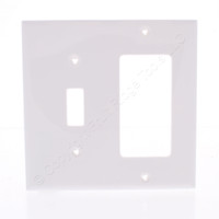 Eaton White Unbreakable Toggle Switch Plate Decorator GFCI Cover Wallplate 5153W
