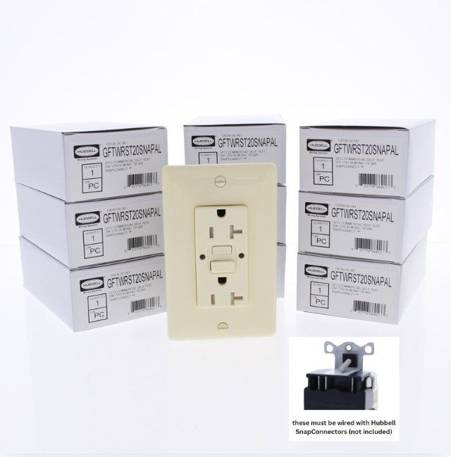🏠 10 Hubbell 20A SNAPConnect SelfTesting Tamper Weather Resistant GFCI Outlet Receptacles