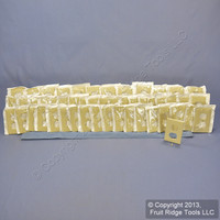 50 Leviton UNBREAKABLE Ivory Receptacle Wallplates Nylon Outlet Covers 80703-I