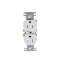 Hubbell White Tamper Resistant Duplex Receptacle Outlet 5-15R 15A 125V RR15W