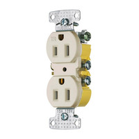 Hubbell Lt Almond TAMPER RESISTANT Duplex Receptacle Outlet 15A Bulk RR15SLATR