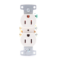Hubbell Lt Almond Residential Duplex Receptacle Outlet 15A 125V Bulk RR15LA