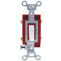 Hubbell White INDUSTRIAL GRADE Double Pole Toggle Switch 20A 120/277V 4902W