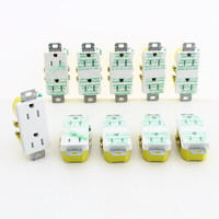 10 Hubbell White Tamper Resistant Decorator Receptacles 15A Earless RRD15SWTRM2