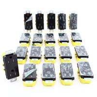 20 Hubbell Black Tamper Resistant Decorator Receptacles 15A Earless RRD15SBKTRM2