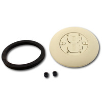 Hubbell Ivory CANADIAN CSA Outlet Carpet Flange Cover Plate for FRPT FRFICNA