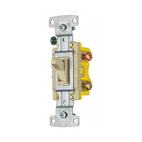 Hubbell Ivory Framed Toggle Wall Light Switch 3-way Residential 15A Bulk RS315IZ